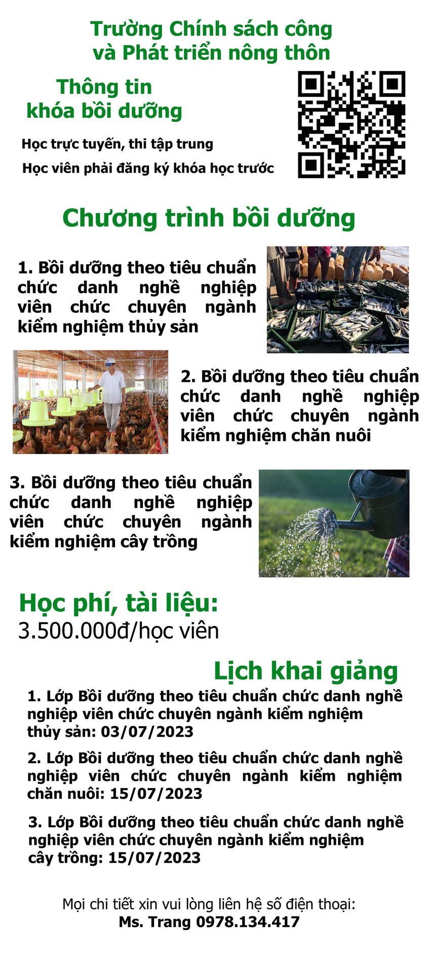 Chiêu sinh các chương trình bồi dưỡng viên chức