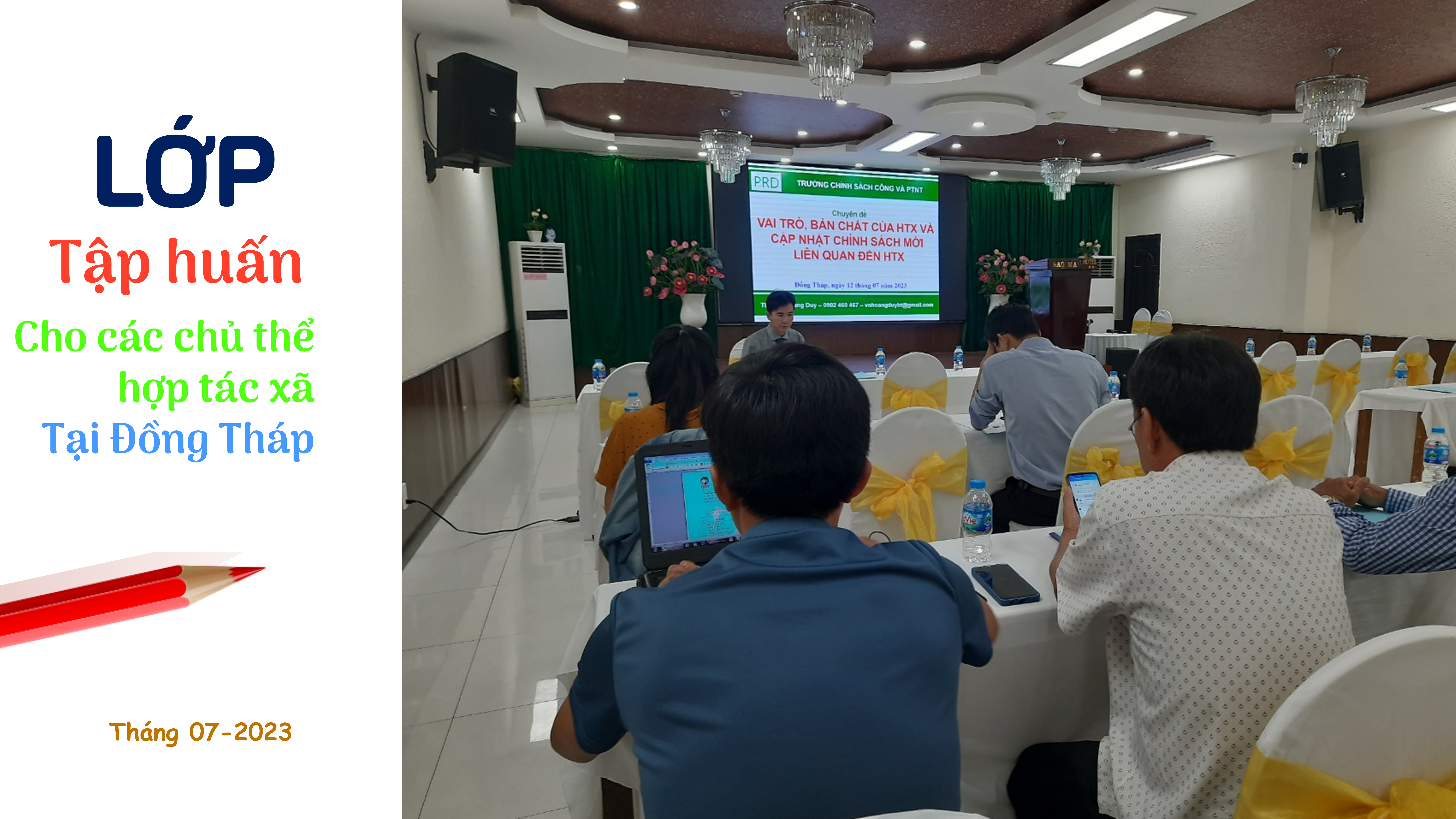 Lớp tập huấn về liên kết sản xuất phát triển chuỗi nông sản, nâng cao năng lực quản lý cho hợp tác xã tại Tp. Cao Lãnh – tỉnh Đồng Tháp