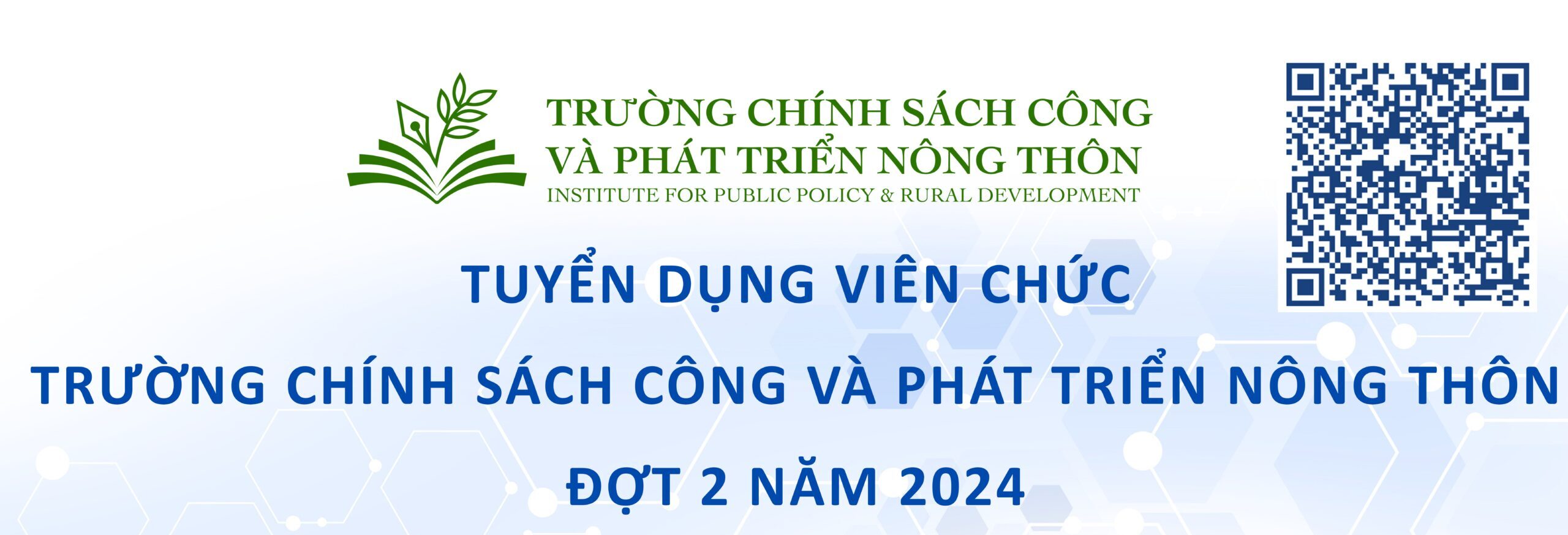 Danh sách thí sinh đủ điều kiện dự thi vòng 2 – Kỳ thi tuyển viên chức của Trường Chính sách công và PTNT năm 2024