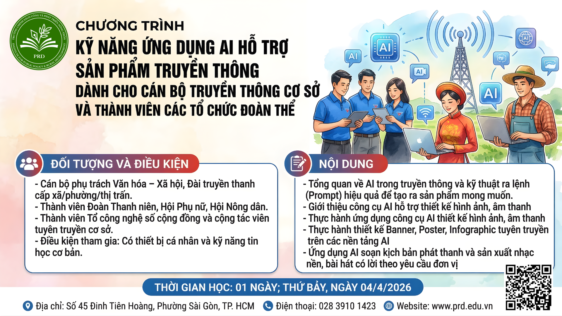 Lớp Tập Huấn Kỹ Năng Ứng Dụng AI Hỗ Trợ Sản Phẩm Truyền Thông Cơ Sở 2026
