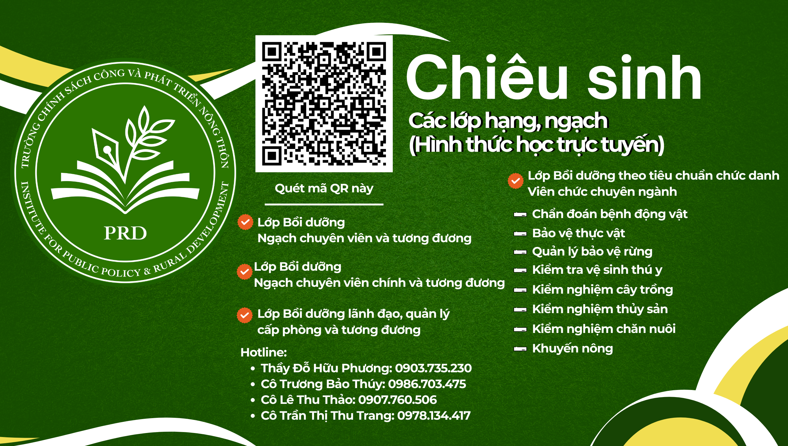 Thông báo Chiêu sinh Các Lớp Bồi dưỡng Nâng cao Năng lực